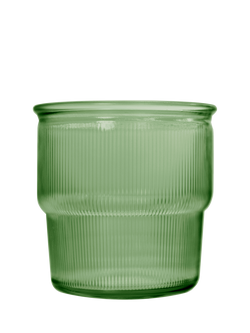Vidrios San Miguel Ribbed Glass Tumbler, 250ml, Green, Green