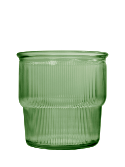 Vidrios San Miguel Ribbed Glass Tumbler, 250ml, Green, Green