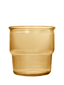 Vidrios San Miguel Ribbed Glass Tumbler, 250ml, Yellow, Yellow