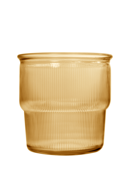 Vidrios San Miguel Ribbed Glass Tumbler, 250ml, Yellow, Yellow