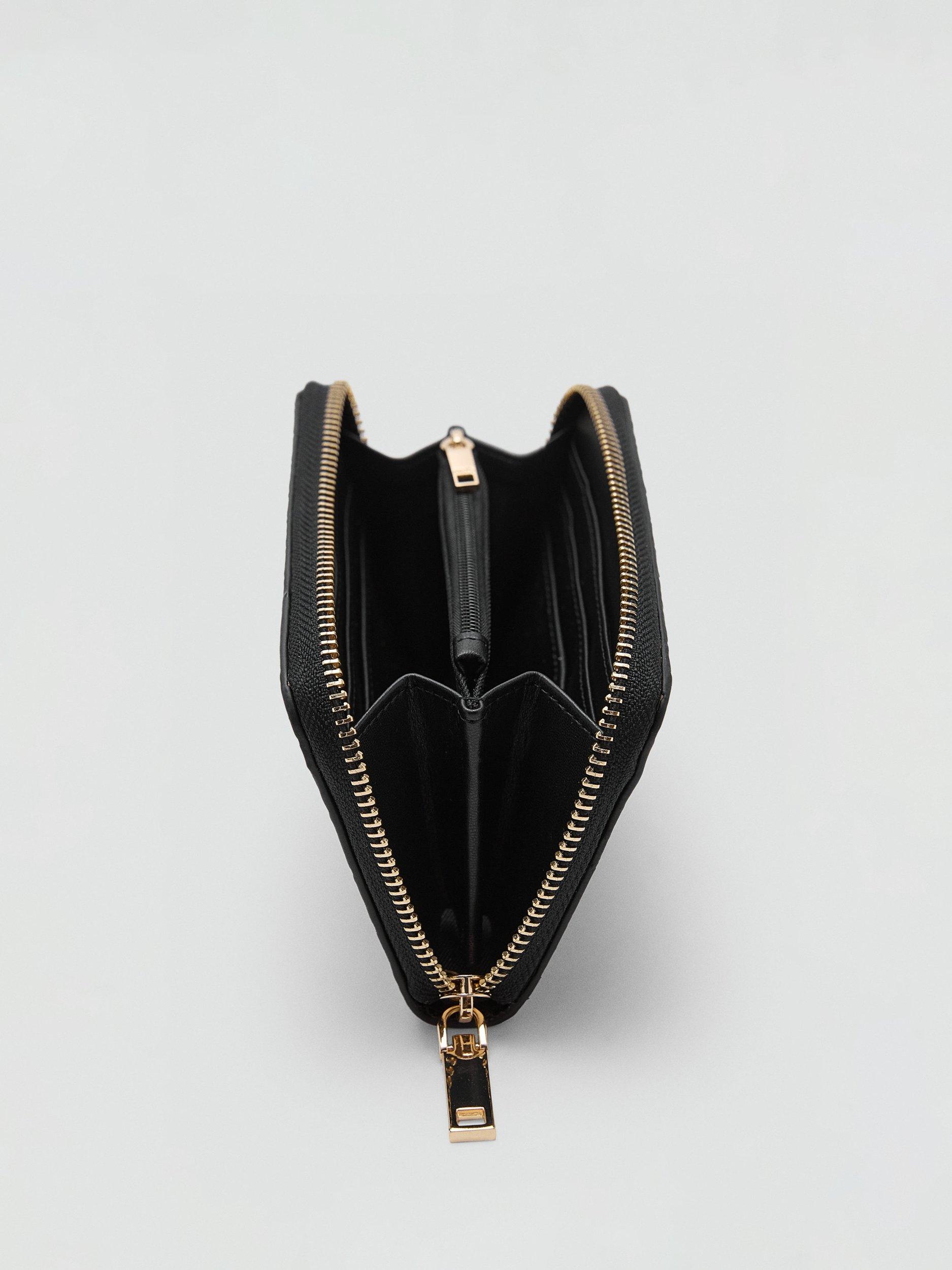 Product image 3 of 4, which shows Mango Dino Zipped Wallet, Black