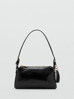 Mango Grego Shoulder Bag, Black