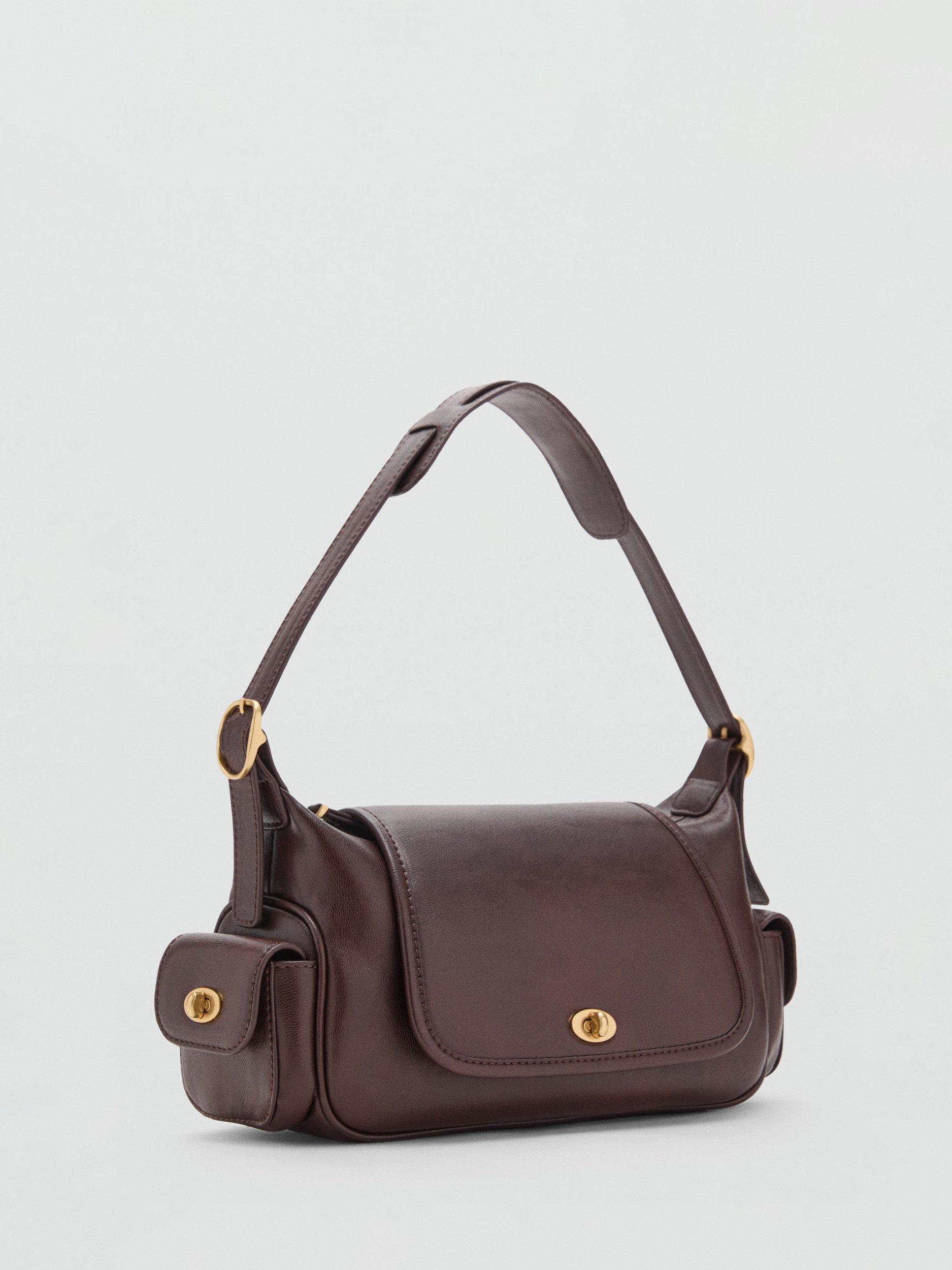 Product image 2 of 6, which shows Mango Omelet Shoulder Bag, Dark Brown
