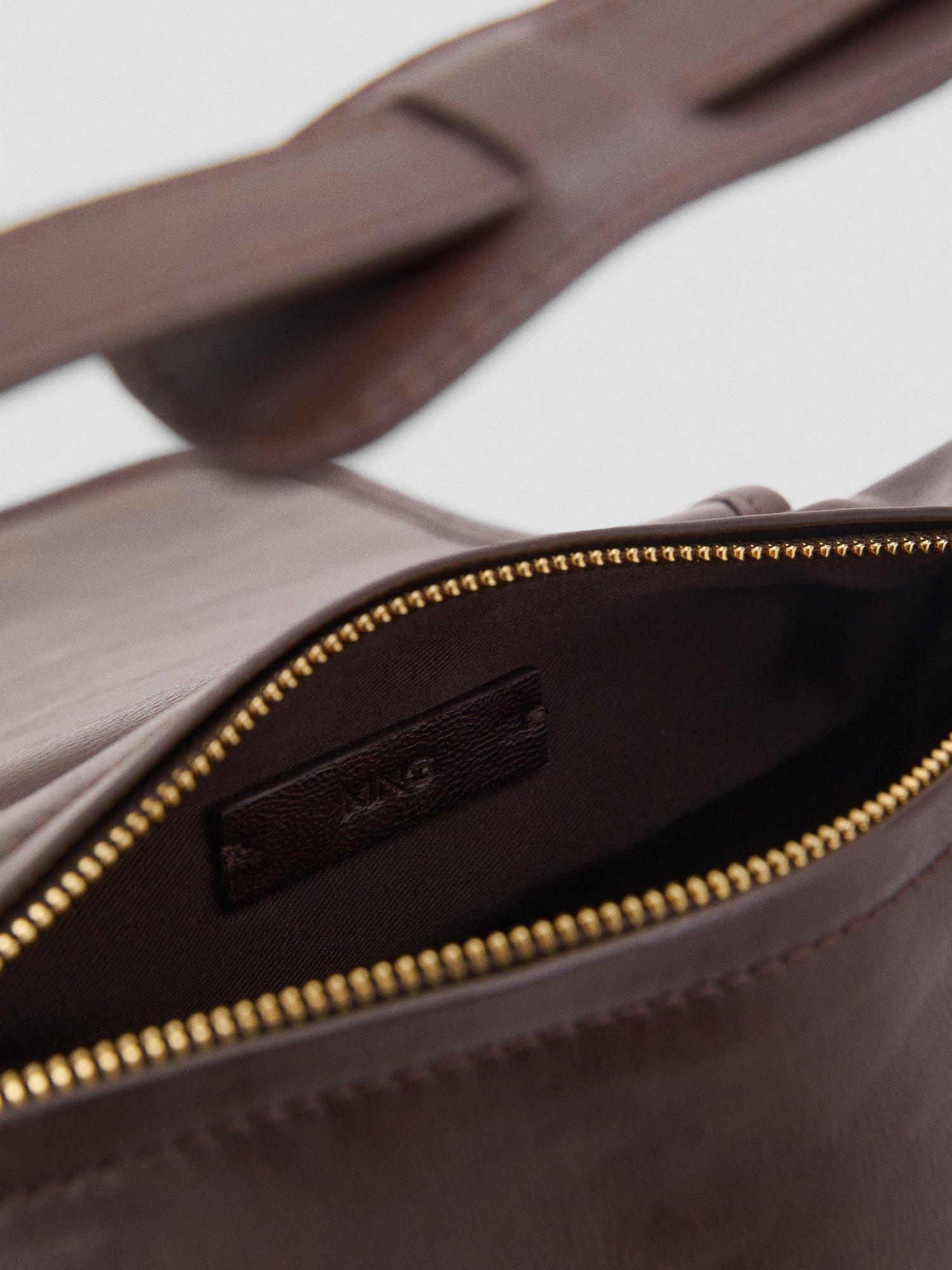 Product image 4 of 6, which shows Mango Omelet Shoulder Bag, Dark Brown