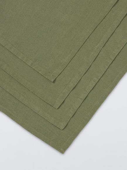 John Lewis Cotton Linen Blend Napkins, Set of 4 - view 2, Avocado