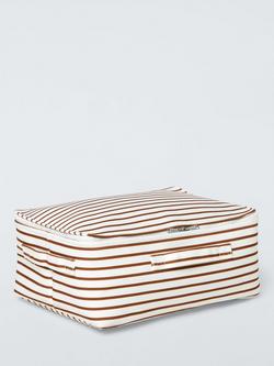 John Lewis Soft Polyester Storage Bag, Auburn Stripe, Small, Multi