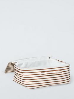 John Lewis Soft Polyester Storage Bag, Auburn Stripe, Small - view 2, Multi