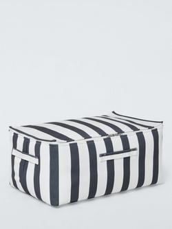 John Lewis Soft Polyester Storage Bag, Blue Stripe, Large, Blue Stripe