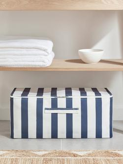 John Lewis Soft Polyester Storage Bag, Blue Stripe, Large - view 2, Blue Stripe