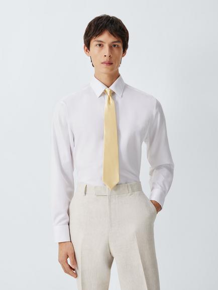 John Lewis Satin Silk Tie - view 2, Champagne