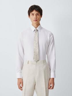 John Lewis Paisley Silk Tie, Natural - view 2, Natural