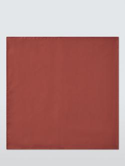 John Lewis Silk Pocket Square, Burnt Orange, Burnt Orange