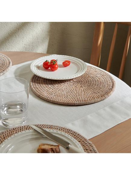 Neptune Ashcroft Rattan Round Placemats, Set of 6 - view 2, 