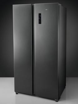 AEG RXB659E6NU Freestanding 50/50 Fridge Freezer, Grey S/Steel - view 2, Grey S/Steel