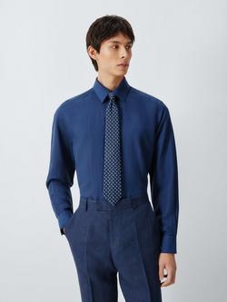 John Lewis Dragonfly Silk Tie, Navy - view 2, Navy