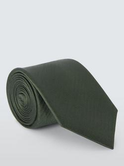 John Lewis Silk Herringbone Pattern Tie, Khaki