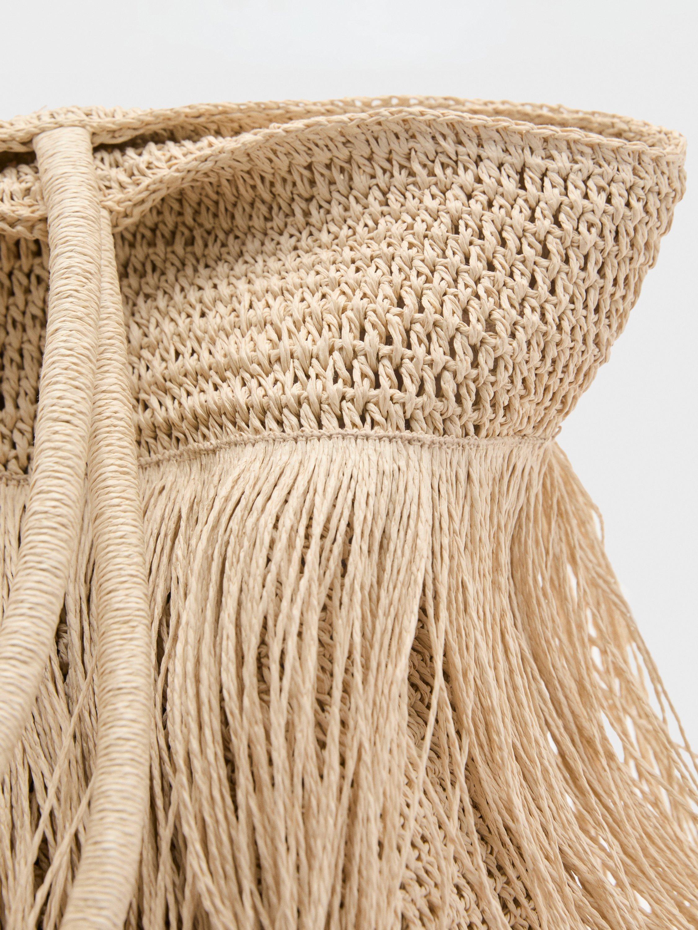 Product image 5 of 7, which shows Mango Natural Fibre Shopper Bag, Light Beige