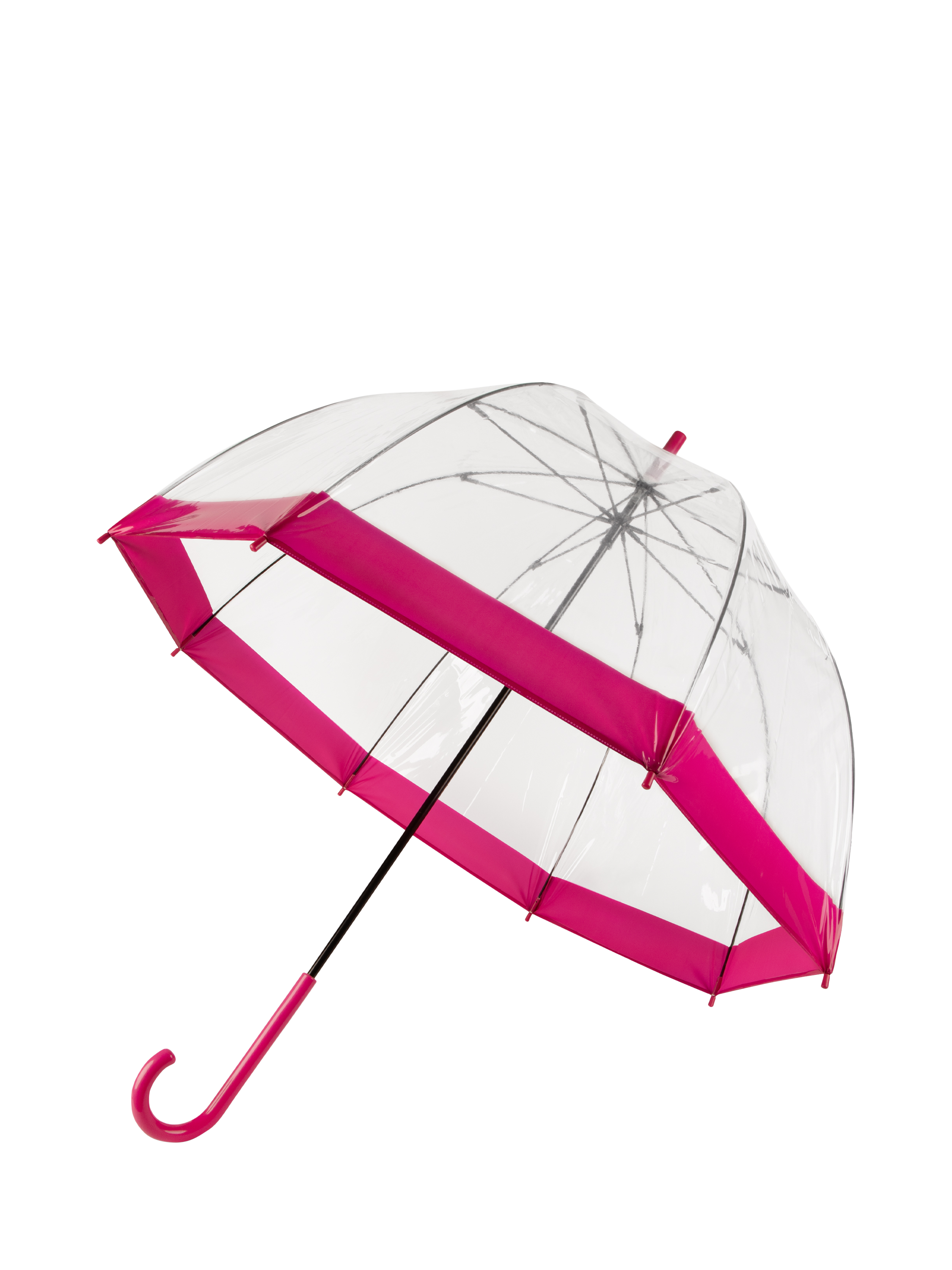Product image 3 of 4, which shows totes ECO-BRELLA Clear PVC Dome Umbrella, Pink
