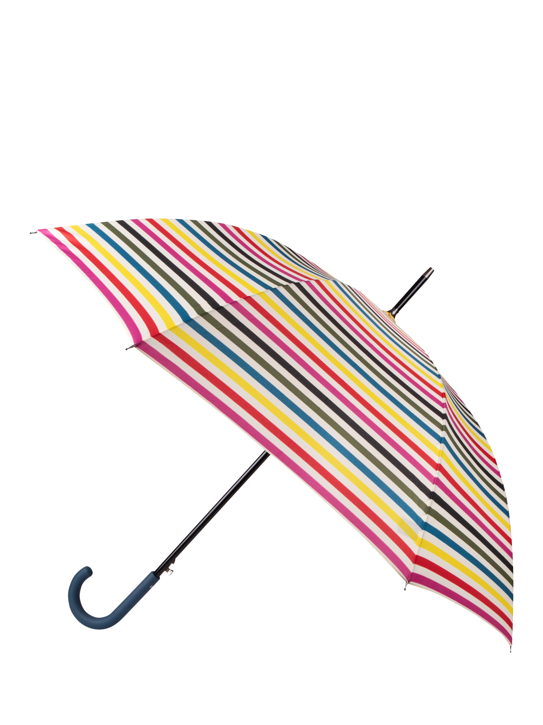 Product image 1 of 4, which shows totes UV Auto Open Walker Stripe Umbrella, Stripe