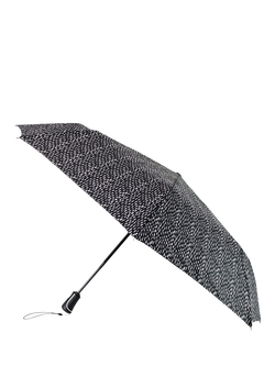 totes  X-tra Strong Auto Open/Close Black & White Drops Print Umbrella, Black/White, Black/White