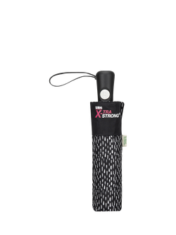 totes  X-tra Strong Auto Open/Close Black & White Drops Print Umbrella, Black/White - view 2, Black/White