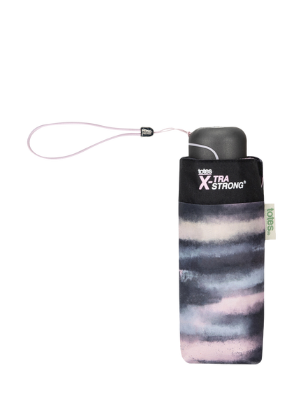 totes X-tra Strong Mini Striped Clouds Print Umbrella, Multi - view 2, Multi