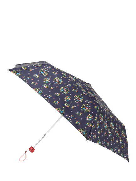 totes X-tra Strong Mini Flower Stems Print Umbrella, Blue, Blue