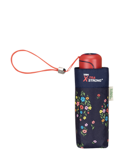 totes X-tra Strong Mini Flower Stems Print Umbrella, Blue - view 2, Blue