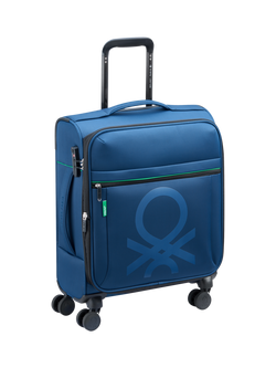 Benetton Colour Block 55cm 4-Wheel Cabin Case - view 2, Navy