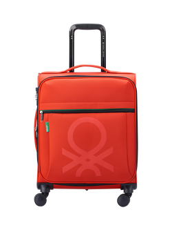 Benetton Colour Block 55cm 4-Wheel Cabin Case, Red