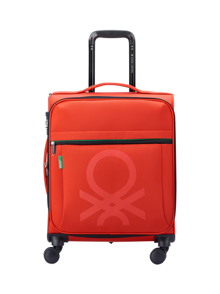Benetton Colour Block 55cm 4-Wheel Cabin Case, Red