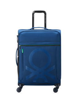 Benetton Colour Block 66cm 4-Wheel Medium Suitcase, Navy