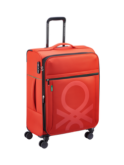 Benetton Colour Block 66cm 4-Wheel Medium Suitcase - view 2, Red