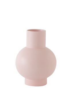 raawii Strøm Large 	Earthenware Vase, H24cm, Coral Blush, Coral Blush