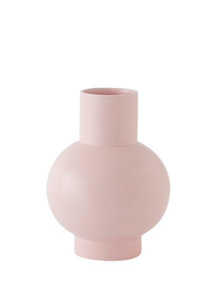 raawii Strøm Large 	Earthenware Vase, H24cm, Coral Blush, Coral Blush