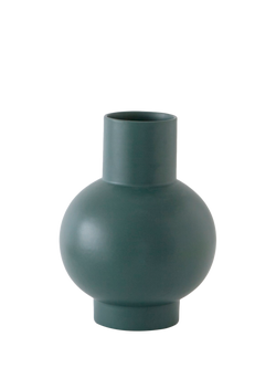 raawii Strøm Large 	Earthenware Vase, H24cm, Green Gables, Green Gables