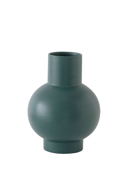 raawii Strøm Large 	Earthenware Vase, H24cm, Green Gables, Green Gables