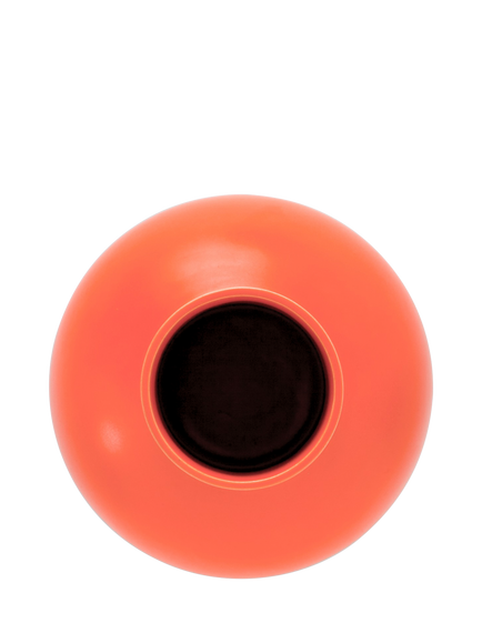 raawii Strøm Large 	Earthenware Vase, H24cm, Vibrant Orange - view 2, Vibrant Orange
