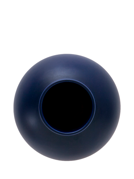 raawii Strøm Small Earthenware Vase, H16cm, Blue - view 2, Blue