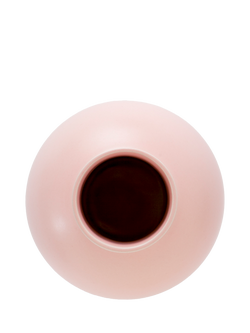 raawii Strøm Small Earthenware Vase, H16cm, Coral Blush - view 2, Coral Blush
