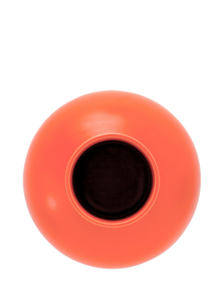 raawii Strøm Small Earthenware Vase, H16cm, Vibrant Orange - view 2, Vibrant Orange