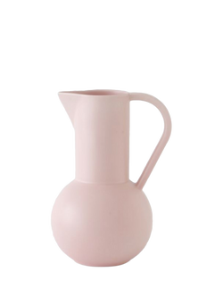 raawii Strøm Medium Earthenware Jug, 1.5L, Coral Blush, Coral Blush