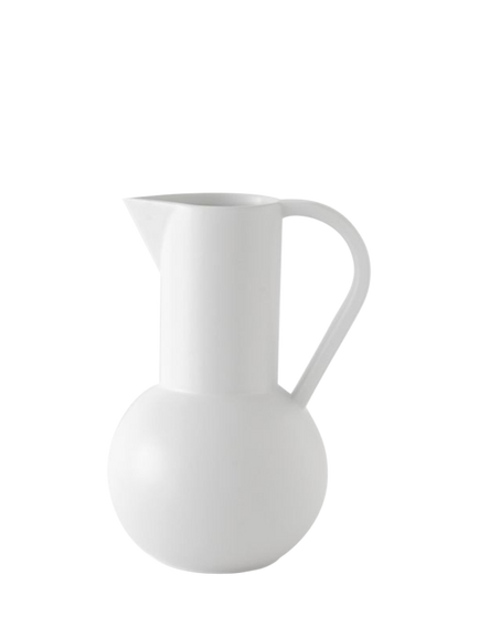 raawii Strøm Medium Earthenware Jug, 1.5L, Vaporous Grey, Vaporous Grey