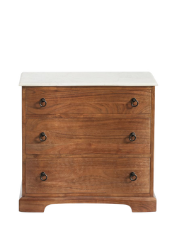 Pottery Barn Scarlett 3 Drawer Bedside Chest, Brogan Brown, Brogan Brown