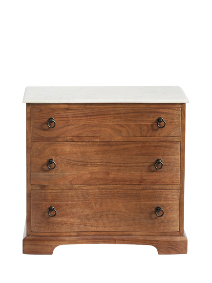 Pottery Barn Scarlett 3 Drawer Bedside Chest, Brogan Brown, Brogan Brown