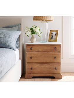 Pottery Barn Scarlett 3 Drawer Bedside Chest, Brogan Brown - view 2, Brogan Brown
