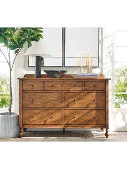 Pottery Barn Summerville Wide Chest, Tuscan Brown - view 2, Tuscan Brown