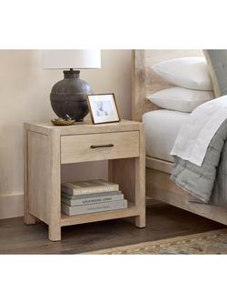 Pottery Barn Aptos Bedside Table, Sandwash - view 2, Sandwash