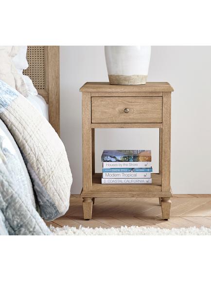 Pottery Barn Sausalito Low Bedside Table, Seadrift - view 2, Seadrift