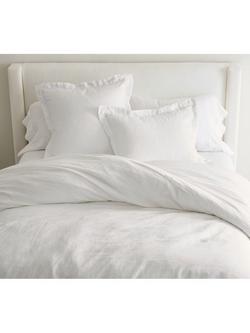 Pottery Barn Belgian Flax Linen Bedding, White